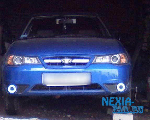 Глазки в углублениях ПТФ на нексии N-150 Глазки в углублениях ПТФ на нексии (nexia) N-150